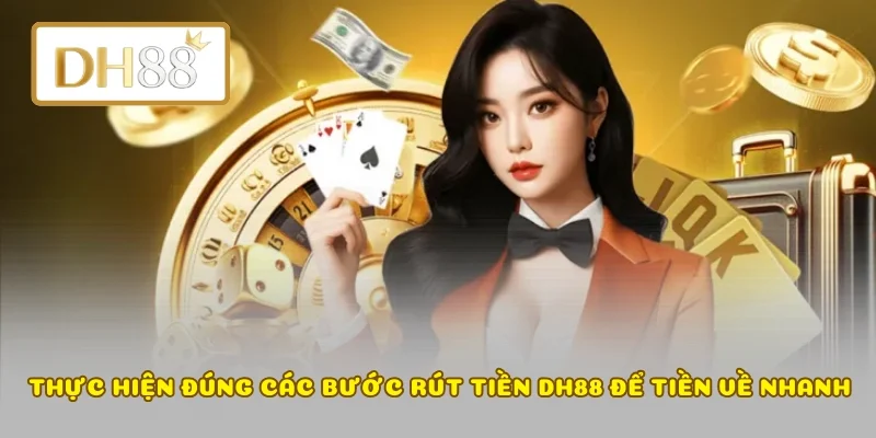 Thực hiện đúng các bước rút tiền DH88 để tiền về nhanh